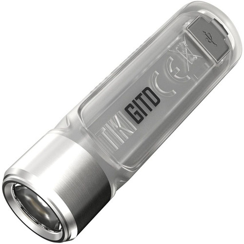 Nitecore TIKI GITD 300 Lumen USB Rechargeable Keychain Flashlight - 300 Lumen Primary, UV LED Auxiliary Emitter, Glow in the Dark Body Nitecore TIKI GITD 300 Lumen USB Rechargeable Keychain Flashlight - 300 Lumen Primary, UV LED Auxiliary Emitter, Glow in the Dark Body