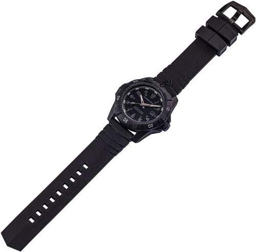 ProTek USMC 1011 Dive Watch - 42mm Carbon Composite Case, 300M Water Resistance, T25 Tritum Tube Illumination, Black Rubber Strap