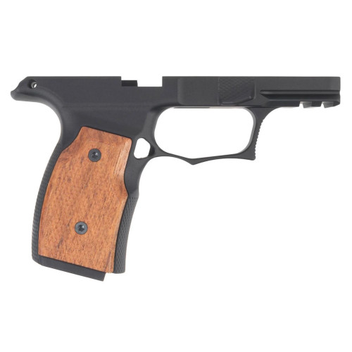 Sharps Bros P365 Series Grip Module - Fits Sig P365/XL/X/X Macro with No Manual Safety, Anodized Black Finish, Includes Brazilian Cherry Grip Panels
