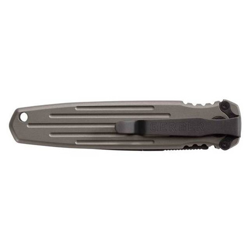 Gerber Covert AUTO Folding Knife - 3.78" S30V Black Plain Blade, Gray Aluminum Handles - 30-001306 Gerber Covert AUTO Folding Knife - 3.78" S30V Black Plain Blade, Gray Aluminum Handles - 30-001306