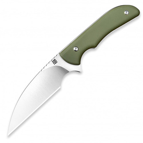 Artisan Cutlery Sea Snake Fixed Blade Knife - 3.15" AR-RPM9 Wharncliffe Blade, OD Green G10 Handle, OD Green Kydex Sheath