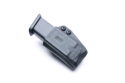 Crucial Concealment Covert IWB / OWB Mag Pouch - Ambidextrous, Black Kydex, Fits Springfield Hellcat/Sig Sauer P365 Magazines Crucial Concealment Covert IWB / OWB Mag Pouch - Ambidextrous, Black Kydex, Fits Springfield Hellcat/Sig Sauer P365 Magazines