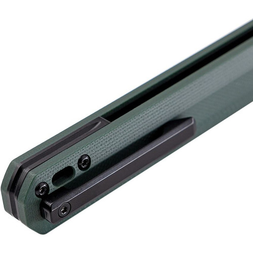 Tekto Knives F2 Bravo Flipper Knife - 3.25 D2 Black Blade,  OD Green G10 with Black Titanium Accents Tekto Knives F2 Bravo Flipper Knife - 3.25 D2 Black Blade,  OD Green G10 with Black Titanium Accents