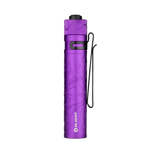 Olight i5R EOS Limited Edition Rechargeable Flashlight - 350 Max Lumens, Double Helix Knurling, Anodizxed Aluminum, Dragon & Phoenix Purple Olight i5R EOS Limited Edition Rechargeable Flashlight - 350 Max Lumens, Double Helix Knurling, Anodizxed Aluminum, Dragon & Phoenix Purple
