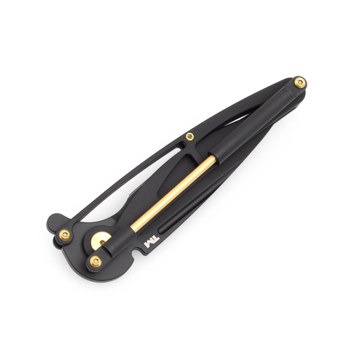 B'yondEDC Terra Mundi Limited Edition Pneumatic Actuator Flipper Knife - 3" M390 Black Drop Point Blade, Black Titanium Handles with Piston, Polymer Case - TM2302 B'yondEDC Terra Mundi Limited Edition Pneumatic Actuator Flipper Knife - 3" M390 Black Drop Point Blade, Black Titanium Handles with Piston, Polymer Case - TM2302