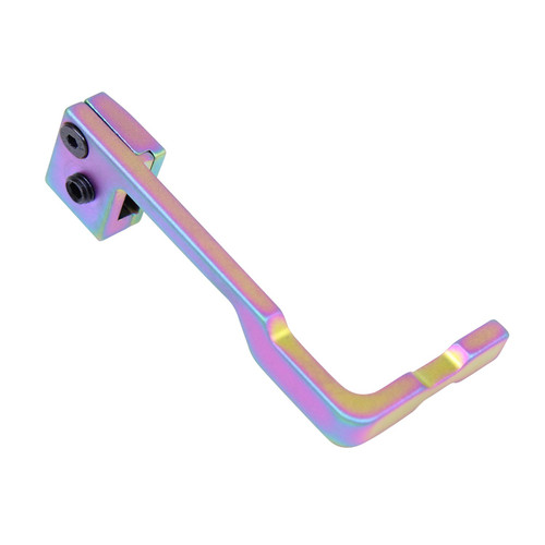 Guntec USA AR-15 Extended Bolt Catch Release - Matte Rainbow PVD Finish