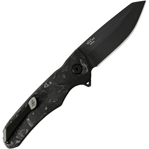 Buck 843 Sprint Ops Flipper Knife - 3.125" CPM-S45VN Black Reverse Tanto, Marbled Carbon Fiber Handles - 13439 Buck 843 Sprint Ops Flipper Knife - 3.125" CPM-S45VN Black Reverse Tanto, Marbled Carbon Fiber Handles - 13439