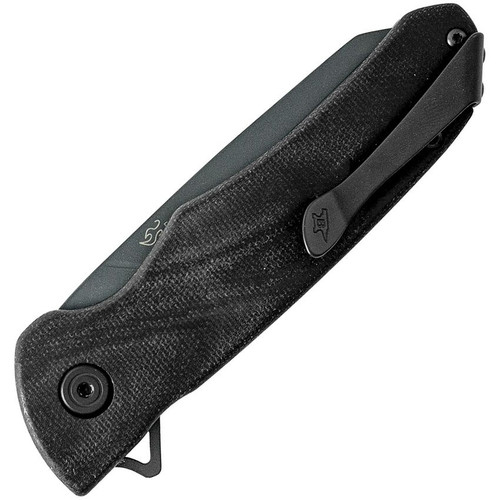 Buck 843 Sprint Ops Flipper Knife - 3.125" S30V Black Reverse Tanto, Black Canvas Micarta Handles - 13438 Buck 843 Sprint Ops Flipper Knife - 3.125" S30V Black Reverse Tanto, Black Canvas Micarta Handles - 13438