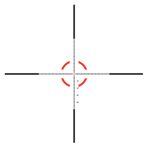 Trijicon Credo HX 1-6x24mm First Focal Plane Riflescope with Red MOA Segmented Circle - 30mm Tube, Satin Black, Low Capped Adjusters Trijicon Credo HX 1-6x24mm First Focal Plane Riflescope with Red MOA Segmented Circle - 30mm Tube, Satin Black, Low Capped Adjusters