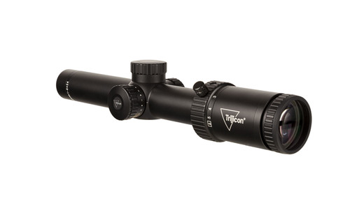 Trijicon Credo HX 1-6x24mm First Focal Plane Riflescope with Red MOA Segmented Circle - 30mm Tube, Satin Black, Low Capped Adjusters Trijicon Credo HX 1-6x24mm First Focal Plane Riflescope with Red MOA Segmented Circle - 30mm Tube, Satin Black, Low Capped Adjusters