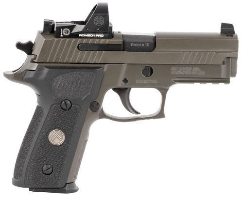 Sig Sauer E29R9LEGIONRXP P229 Compact Legion RXP 9mm Luger Caliber with 3.90" Barrel, 15+1 Capacity, Overall Legion Gray Cerakote Metal Finish, Picatinny Rail Frame, Serrated/Optic Cut Slide, Black G10 Grip & XRAY3 Day/Night Sights Includes Romeo1