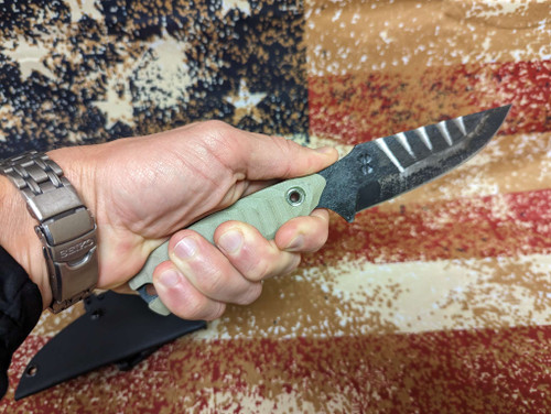 Black Knight Blades Nightmare Fixed Blade - 4.0" 8670 Steel Plain Edge Blade, FDE Contoured G10 Handle, Kydex Sheath Black Knight Blades Nightmare Fixed Blade - 4.0" 8670 Steel Plain Edge Blade, FDE Contoured G10 Handle, Kydex Sheath