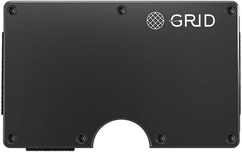 GRID Wallet Aluminum Minimalist Wallet with Money Clip - Gunmetal GRID Wallet Aluminum Minimalist Wallet with Money Clip - Gunmetal