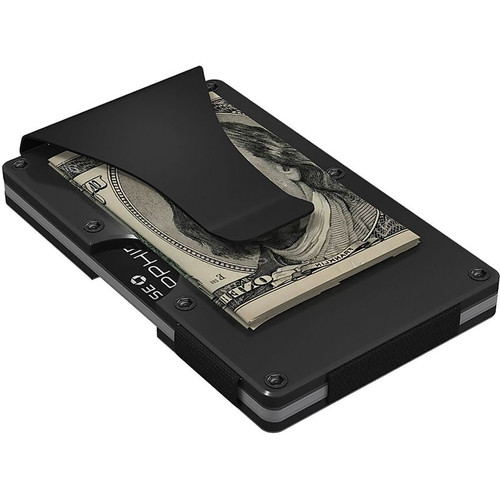 GRID Wallet Aluminum Minimalist Wallet with Money Clip - Gunmetal GRID Wallet Aluminum Minimalist Wallet with Money Clip - Gunmetal