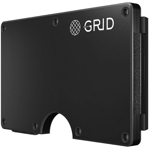 GRID Wallet Aluminum Minimalist Wallet with Money Clip - Gunmetal GRID Wallet Aluminum Minimalist Wallet with Money Clip - Gunmetal