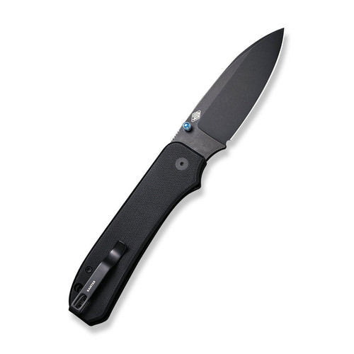 We Knife Ben Petersen Big Banter Folding Knife - 3.69" CPM-20CV Black Stonewashed Drop Point Blade, Black G10 Handles - WE21045-1 We Knife Ben Petersen Big Banter Folding Knife - 3.69" CPM-20CV Black Stonewashed Drop Point Blade, Black G10 Handles - WE21045-1