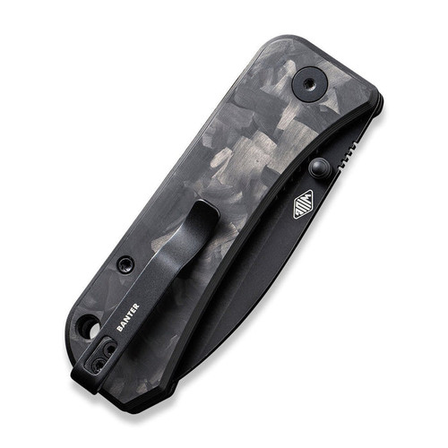 We Knife Ben Petersen Banter Folding Knife - 2.9" S35VN Black Stonewashed Spear Point Blade, Marble Carbon Fiber Handles - 2004H We Knife Ben Petersen Banter Folding Knife - 2.9" S35VN Black Stonewashed Spear Point Blade, Marble Carbon Fiber Handles - 2004H