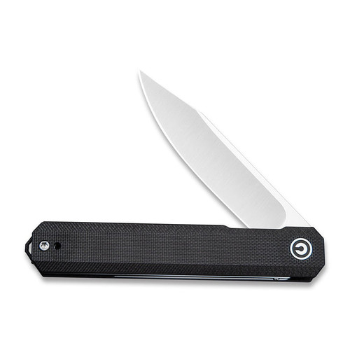 CIVIVI Knives Chronic Flipper Knife - 3.22" Satin Clip Point Blade, Black G10 Handles - C917C CIVIVI Knives Chronic Flipper Knife - 3.22" Satin Clip Point Blade, Black G10 Handles - C917C