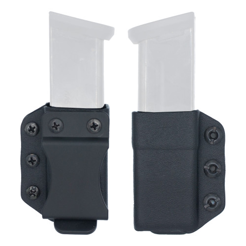 DeSantis Persuader Mag Pouch - Inside/Outside Waistband, Fits Glock 43, S&W Shield 9/40, Ambidextrous, Matte Finish, Black