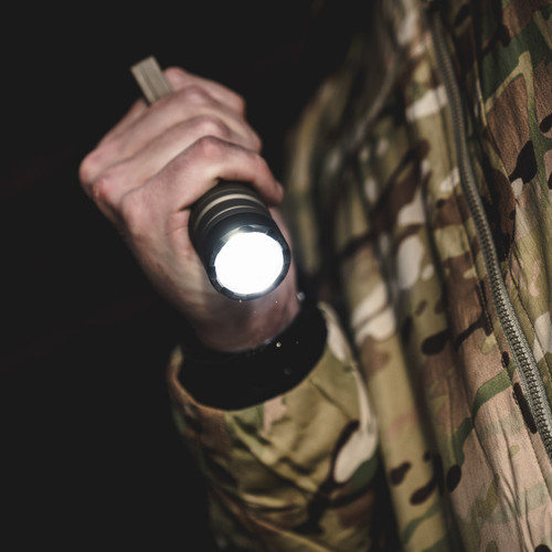 Cloud Defensive MCH Duty High-Output Dual Fuel Handheld Light - 1,800 Lumens, 50,000 Candela, Tool Steel Bezel Ring, Accepts 18350 and CR123A Batteries, Black Cloud Defensive MCH Duty High-Output Dual Fuel Handheld Light - 1,800 Lumens, 50,000 Candela, Tool Steel Bezel Ring, Accepts 18350 and CR123A Batteries, Black