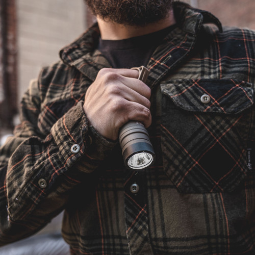 Cloud Defensive MCH Duty High-Output Dual Fuel Handheld Light - 1,800 Lumens, 50,000 Candela, Tool Steel Bezel Ring, Accepts 18350 and CR123A Batteries, FDE Cloud Defensive MCH Duty High-Output Dual Fuel Handheld Light - 1,800 Lumens, 50,000 Candela, Tool Steel Bezel Ring, Accepts 18350 and CR123A Batteries, FDE