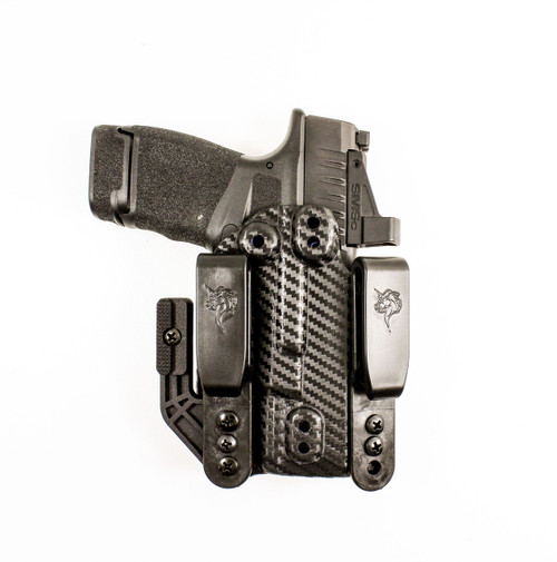 DeSantis Gunhide Persuade IWB Holster - Fits Springfield Hellcat/OSP, Right Hand, Kydex, Carbon Fiber Finish DeSantis Gunhide Persuade IWB Holster - Fits Springfield Hellcat/OSP, Right Hand, Kydex, Carbon Fiber Finish