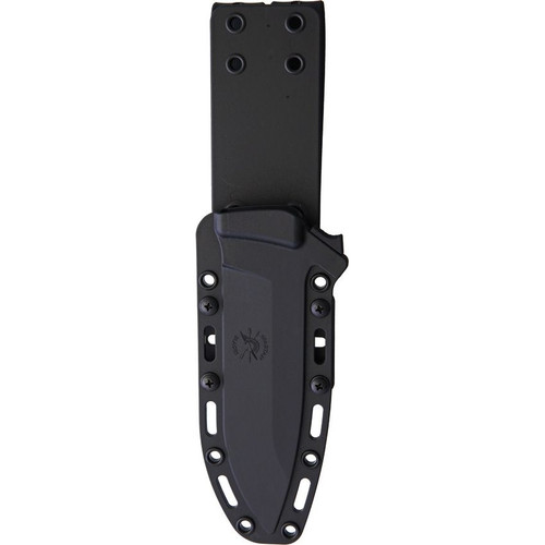 Spartan Blades Damysus Fixed Blade Knife - 5.5" 1095 Black Powder Coated Blade, Black Micarta Handles, Black Injection Molded Sheath - SBSL003BKBK Spartan Blades Damysus Fixed Blade Knife - 5.5" 1095 Black Powder Coated Blade, Black Micarta Handles, Black Injection Molded Sheath - SBSL003BKBK