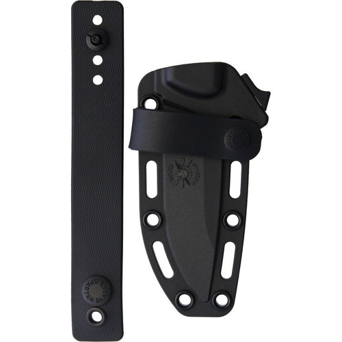 Spartan Blades Alala Fixed Blade Knife - 3.75" 1095 Black Powder Coated Blade, Black Micarta Handles, Black Injection Molded Sheath - SBSL004BKBK Spartan Blades Alala Fixed Blade Knife - 3.75" 1095 Black Powder Coated Blade, Black Micarta Handles, Black Injection Molded Sheath - SBSL004BKBK