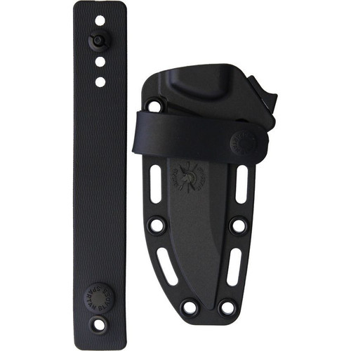 Spartan Blades Alala Fixed Blade Knife - 3.75" 1095 Black Powder Coated Blade, Green Micarta Handles, Black Injection Molded Sheath - SBSL004BKGR Spartan Blades Alala Fixed Blade Knife - 3.75" 1095 Black Powder Coated Blade, Green Micarta Handles, Black Injection Molded Sheath - SBSL004BKGR