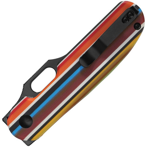 Kizer Knives Cormorant Flipper Knife - 3.23" S35VN Black PVD Clip Point Blade, Serape Series G10 Handles - Ki4562A5 Kizer Knives Cormorant Flipper Knife - 3.23" S35VN Black PVD Clip Point Blade, Serape Series G10 Handles - Ki4562A5