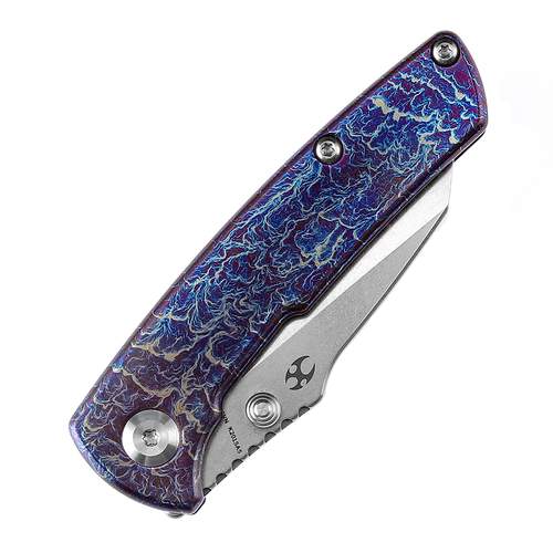 Kansept Knives Little Main Street Folding Knife - 2.26" CPM-S35VN Wharncliffe Blade, Lightning Strike Titanium Handle - K2015A5 Kansept Knives Little Main Street Folding Knife - 2.26" CPM-S35VN Wharncliffe Blade, Lightning Strike Titanium Handle - K2015A5