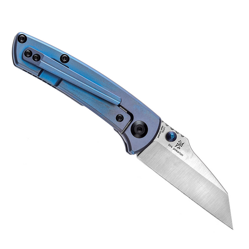 Kansept Knives Little Main Street Folding Knife - 2.26" CPM-S35VN Wharncliffe Blade, Blue Anodized Titanium Handle - K2015A3 Kansept Knives Little Main Street Folding Knife - 2.26" CPM-S35VN Wharncliffe Blade, Blue Anodized Titanium Handle - K2015A3
