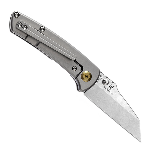 Kansept Knives Little Main Street Folding Knife - 2.26" CPM-S35VN Wharncliffe Blade, Satin Titanium Handle - K2015A1 Kansept Knives Little Main Street Folding Knife - 2.26" CPM-S35VN Wharncliffe Blade, Satin Titanium Handle - K2015A1