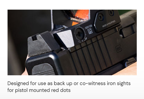 AmeriGlo GL-453 Optic Compatible Sets for Glock Handguns - Black Front and Rear, .220" Front and .295" Rear AmeriGlo GL-453 Optic Compatible Sets for Glock Handguns - Black Front and Rear, .220" Front and .295" Rear