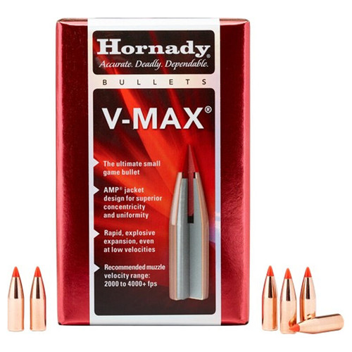 Hornady V-Max 5.45 Cal .222 60 gr V-Max Bullets - 100 Per Box - 2207