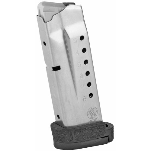 Smith & Wesson Shield M2.0 8 Round 9MM Magazine with Finger Rest -  Fits Shield M2.0, with Finger Rest, Stainless