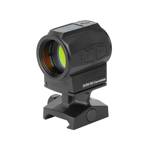 Holosun SCRS-RD-2 Red Dot Sight - Fits 509T Footprint, Red 2 MOA Dot, Matte Black Finish, Black, Solar with 2032 Battery