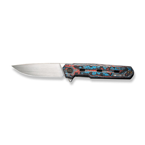 We Knife Company Navo Flipper Knife - 3.25" CPM-20CV Hand Rubbed Satin Drop Point Blade, Nebula FatCarbon Handles - WE22026-4 We Knife Company Navo Flipper Knife - 3.25" CPM-20CV Hand Rubbed Satin Drop Point Blade, Nebula FatCarbon Handles - WE22026-4