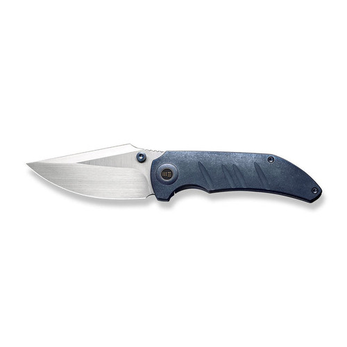 We Knife Company Riff-Raff Folding Knife - 3.12" CPM-20CV Hand Rubbed Satin Clip Point Blade, Blue Titanium Handles - WE22020B-2 We Knife Company Riff-Raff Folding Knife - 3.12" CPM-20CV Hand Rubbed Satin Clip Point Blade, Blue Titanium Handles - WE22020B-2