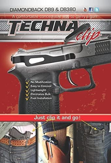Techna Clip Gun Belt Clip – Diamondback DB9/DB380, Right Side - DBBR Techna Clip Gun Belt Clip – Diamondback DB9/DB380, Right Side - DBBR