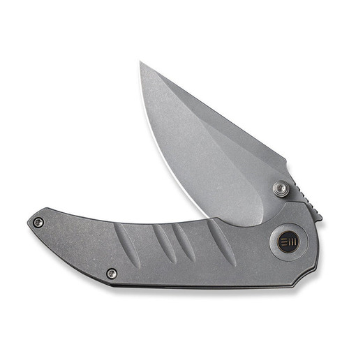 We Knife Company Riff-Raff Folding Knife - 3.12" CPM-20CV Stonewashed Clip Point Blade, Gray Titanium Handles - WE22020B-3 We Knife Company Riff-Raff Folding Knife - 3.12" CPM-20CV Stonewashed Clip Point Blade, Gray Titanium Handles - WE22020B-3