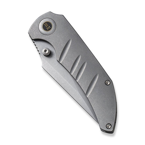 We Knife Company Riff-Raff Folding Knife - 3.12" CPM-20CV Stonewashed Clip Point Blade, Gray Titanium Handles - WE22020B-3 We Knife Company Riff-Raff Folding Knife - 3.12" CPM-20CV Stonewashed Clip Point Blade, Gray Titanium Handles - WE22020B-3