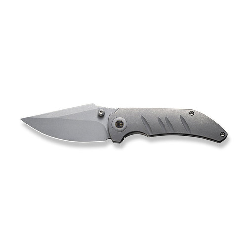 We Knife Company Riff-Raff Folding Knife - 3.12" CPM-20CV Stonewashed Clip Point Blade, Gray Titanium Handles - WE22020B-3 We Knife Company Riff-Raff Folding Knife - 3.12" CPM-20CV Stonewashed Clip Point Blade, Gray Titanium Handles - WE22020B-3
