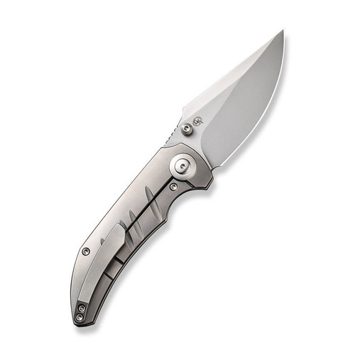 We Knife Company Riff-Raff Folding Knife - 3.12" CPM-20CV Bead Blasted Clip Point Blade, Bead Blasted Titanium Handles - WE22020B-4 We Knife Company Riff-Raff Folding Knife - 3.12" CPM-20CV Bead Blasted Clip Point Blade, Bead Blasted Titanium Handles - WE22020B-4