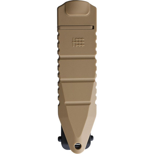 Halfbreed Blades Compact Clearance Fixed Blade Knife - 4.01" D2 Desert Earth Combo Edge Dagger Blade, G10 Handles, Injection Molded Sheath - CCK-01 DE