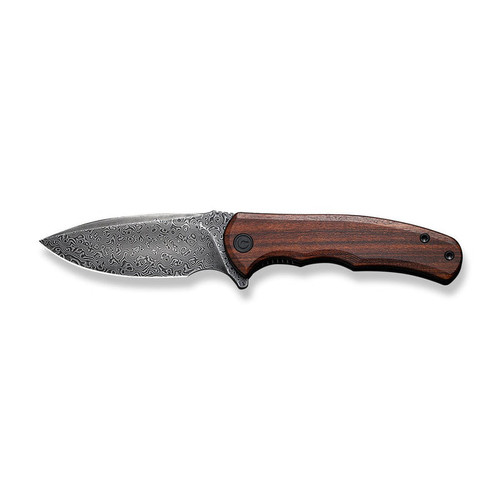 CIVIVI Knives Mini Praxis Flipper Knife - 2.98" Damascus Drop Point Blade, Guibourtia Wood Handles - C18026C-DS1 CIVIVI Knives Mini Praxis Flipper Knife - 2.98" Damascus Drop Point Blade, Guibourtia Wood Handles - C18026C-DS1