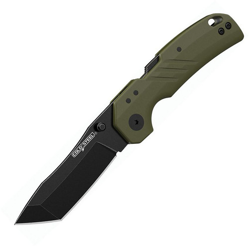 Cold Steel Engage ATLAS Lock Folding Knife - 3.125" 4116 Black Stonewashed Tanto Blade, OD Green GFN Handles - CS-FL-30DPLT-BGZ