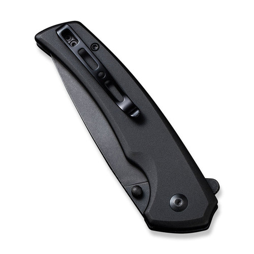 Sencut Knives Serene Flipper Knife - 3.48" Black Stonewashed D2 Drop Point Blade, Black Aluminum Handles - S21022B-1 Sencut Knives Serene Flipper Knife - 3.48" Black Stonewashed D2 Drop Point Blade, Black Aluminum Handles - S21022B-1