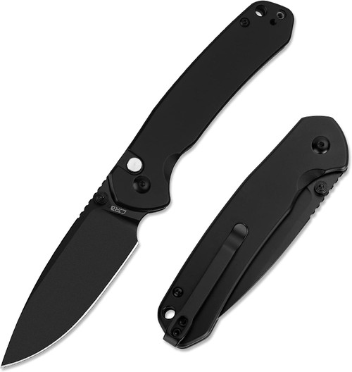 CJRB Cutlery Pyrite Folding Knife - 3.11" AR-RPM9 Black Drop Point Blade, Black Stainless Steel Steel Handles - J1925-BST CJRB Cutlery Pyrite Folding Knife - 3.11" AR-RPM9 Black Drop Point Blade, Black Stainless Steel Steel Handles - J1925-BST