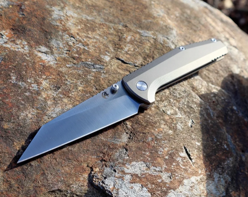 B'yondEDC Contact Folding Knife - 3.25" S35VN Satin Wharncliffe Blade, TC4 Titanium Handle B'yondEDC Contact Folding Knife - 3.25" S35VN Satin Wharncliffe Blade, TC4 Titanium Handle